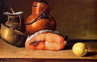 Still Life with Salmon, Lemon and Three Vessels