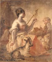 Shepherdess Spinning Cloth
