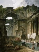 Ruins of a Roman Bath with Washerwomen