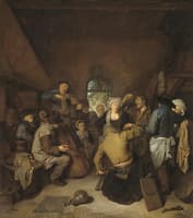 Peasants Making Music and Dancing