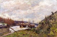 Barge on the Seine, Autumn Effect