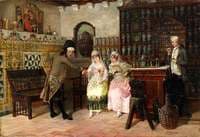 A Medical Practitioner Taking a Lady's Pulse in a Pharmacy
