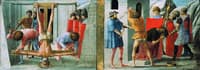 The Crucifixion of Saint Peter and Martyrdom of Saint John the Baptist (from the Pisa Altarpiece)