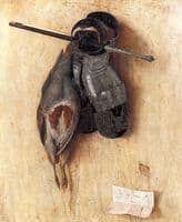 Still-Life with Partridge and Iron Gloves