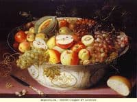 Still Life of fruit in a Wan-li Bowl