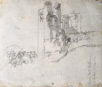 Ruins with the Roof of a Farmhouse