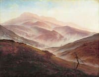 Riesengebirge Landscape with Rising Fog
