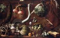 Still Life with Crockery, Fruit, Vegetables, Sausage and Ham
