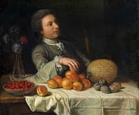 Allegory of Touch with Plums, Melon, Cherries and Apricots