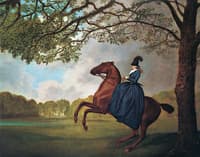 Lady Lade Exercising an Arabian Horse