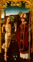 Saint Sebastian and a Bishop Saint