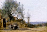 Peasants Seated at the Door of a Tavern