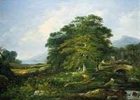 Landscape with a Bridge and a Man Fishing