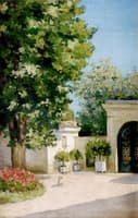Yerres, De l'Exèdre, le porche de la demeure familiale
