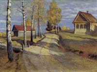 Autumn Landscape with House