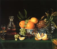 Still Life on a Green Table Cloth