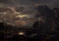 Moonlit Landscape with Bridge