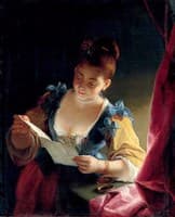 Young Woman Reading a Letter