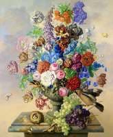 Still Life with Flowers and Birds