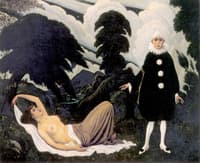 Nymph and Pierrot
