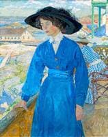 Woman in a Blue Dress