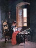 Woman Sewing