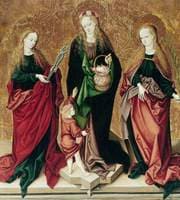 Saint Apollonia, Saint Dorothy of Cappadocia and an Unidentified Female Saint