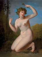 A Bacchante in a Wooded Grove