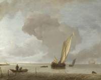 A Small Dutch Vessel before a Light Breeze
