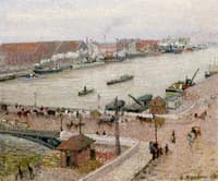 The Seine in Flood, Pont Boieldieu, Rouen