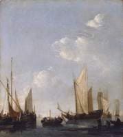 Shipping Anchored in a Calm Sea