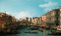 Venice, the Grand Canal Looking North-East from the Palazzo Dolphin-Manin to the Rialto Bridge