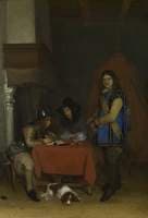 An Officer Dictating a Letter