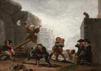 Boys Playing at See-Saw