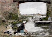 Laundress on the Banks of the Toques