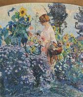 Woman in a Flower Garden
