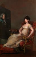 Maria Tomaso Palafox y Portocarrero, Marchioness of Villafranca, Painting her Husband