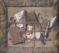 Trompe l'Oeil of a Framed Necessary-Board