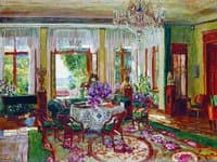 Interior of a Salon in Brasovo