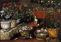 Garden View with a Puppy