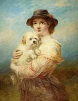 A Young Lady with a Dog