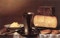 Still life with Beaker and Cheese