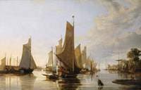 Yarmouth Water Frolic - Evening:  Boats Assembling previous to Rowing Match