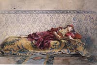 Moroccan Girl, Playing a Stringed Instrument