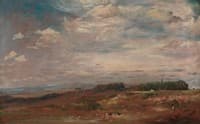 Hampstead Heath with Bathers