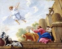 Archangel Raphael leaves Tobias and his family