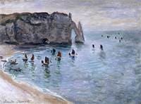Etretat, La Porte d'Aval:  Fishing Boats Leaving the Harbour