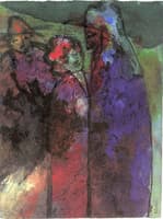 Conversation (Green and Violet)