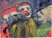 Grotesque Figures (Red, Yellow, Green)