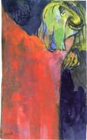 Green Head above Red Cloak